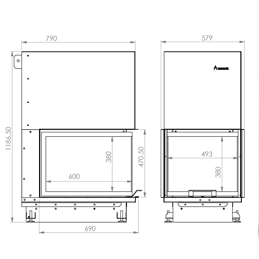 CRYSTAL 3D ECO 50x60 tehnički ctrtež