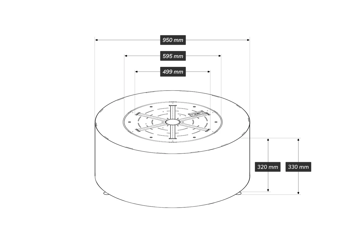 Galio Star Black dimenzije, crtež